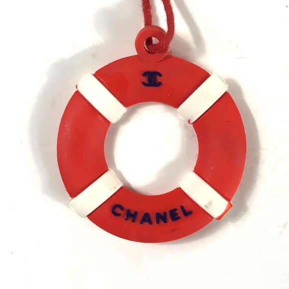 Authentic Original Vintage CHANEL "Buoy" Life Preserver Bag Charm Keychain CC - Picture 4 of 5